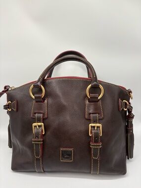 Dooney & Bourke FLORENTINE LEATHER Bristol Satchel Tomoro Brown